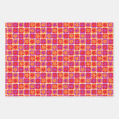 明るいカラフル花柄 ラッピングペーパーシート (正面2)