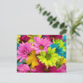 明るいカラフル花 シーズンポストカード (スタンド正面)