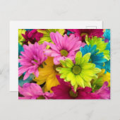 明るいカラフル花 シーズンポストカード (正面/裏面)