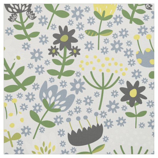 明るいカラフル花 ファブリック (見本)