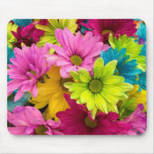 明るいカラフル花 マウスパッド (正面)