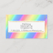 明るいカラフル虹のグラデーションカラー 名刺 (裏面)