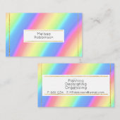 明るいカラフル虹のグラデーションカラー 名刺 (正面/裏面)