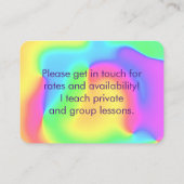 明るいカラフル虹 名刺 (裏面)