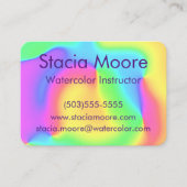 明るいカラフル虹 名刺 (正面)