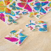 明るいカラフル蝶チャレンジパズル ジグソーパズル (側面)