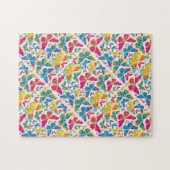 明るいカラフル蝶チャレンジパズル ジグソーパズル (横)