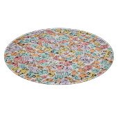 明るいカラフル誕生日パターン カッティングボード (角)