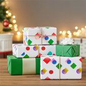 明るいカラフル赤と緑のラッピング紙 ラッピングペーパーシート