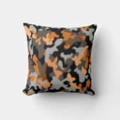 明るいカラフル迷彩柄 クッション (正面)