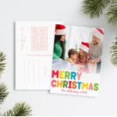 明るいカラフル陽気なクリスマスの垂直方向の写真 シーズンポストカード