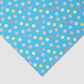 明るいカラフル青のドッティパターン 薄葉紙 (詳細)