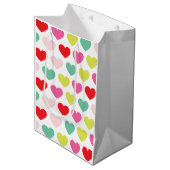 明るいカラフル願い |クリスマス休暇 ミディアムペーパーバッグ (正面アングル)