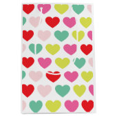 明るいカラフル願い |クリスマス休暇 ミディアムペーパーバッグ (正面)