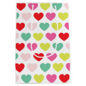 明るいカラフル願い |クリスマス休暇 ミディアムペーパーバッグ (裏面)