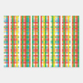 明るいカラフル願い |クリスマス休暇 ラッピングペーパーシート (正面3)