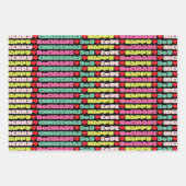 明るいカラフル願い |クリスマス休暇 ラッピングペーパーシート (正面2)