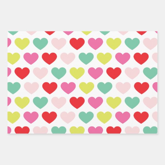 明るいカラフル願い |クリスマス休暇 ラッピングペーパーシート (正面)