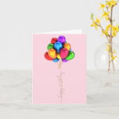 明るいカラフル風船 |ハッピーバースデースクリプト カード (黄色い花)