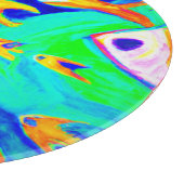 明るいカラフル魚のパタ絵画ーン。買今 カッティングボード (角)