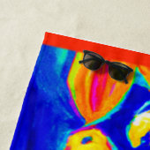 明るいカラフル魚のパタ絵画ーン。買今 ビーチタオル (インサイチュ)