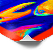 明るいカラフル魚のパタ絵画ーン。買今 ポスター (コーナー)