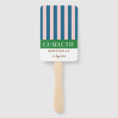 明るいカラフル鮮やかなカラーおもしろいミニマルストライプリスト ハンドファン (裏面)