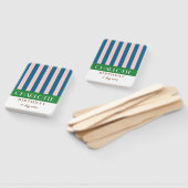 明るいカラフル鮮やかなカラーおもしろいミニマルストライプリスト ハンドファン (組立なし)