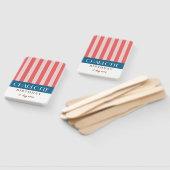 明るいカラフル鮮やかなカラーおもしろいミニマルストライプリスト ハンドファン (組立なし)