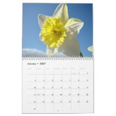 明るいカラフル黄色の水仙の花カレンダー カレンダー (1月 2027)