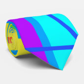 明るいカラフル80年代の形状パターン80Sと名前 ネクタイ (ロール)