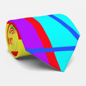 明るいカラフル80年代の形状パターン80Sと名前 ネクタイ (ロール)