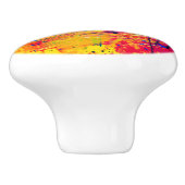 明るいカラフル（ばちゃばちゃ）跳ねる絵を描抽象芸術 セラミックノブ (側面)