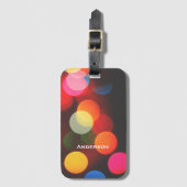 明るいカラフル《写真》ぼけ味ライト荷物タグ ラゲッジタグ (正面縦)