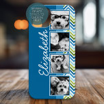 明るいカラフルChevrons Instagramフォトコラージュ Case-Mate iPhone 14 Plusケース<br><div class="desc">オンラ素晴らしインアカウントから正方形の写真を表示する方法。おもしろいジグザグストライプデザインが写真を強調する。</div>