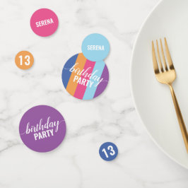 明るいカラーはっきりした見本誕生日 コンフェッティ