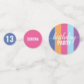 明るいカラーはっきりした見本誕生日 コンフェッティ (正面)