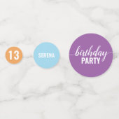 明るいカラーはっきりした見本誕生日 コンフェッティ (裏面)