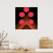 明るいカラーポップ・アートのアート幾何学的ポスター10 ポスター (キッチン)