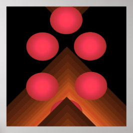 明るいカラーポップ・アートのアート幾何学的ポスター10 ポスター