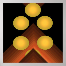 明るいカラーポップ・アートのアート幾何学的ポスター8 ポスター