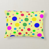 明るいカラー水玉模様円アクセント枕 アクセントクッション (裏面)