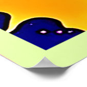 明るいカラー（ばちゃばちゃ）跳ねる ポスター (角)