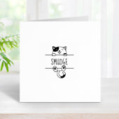 明るいカリコキャットピーキング名前をカスタムする1x1 ラバースタンプ