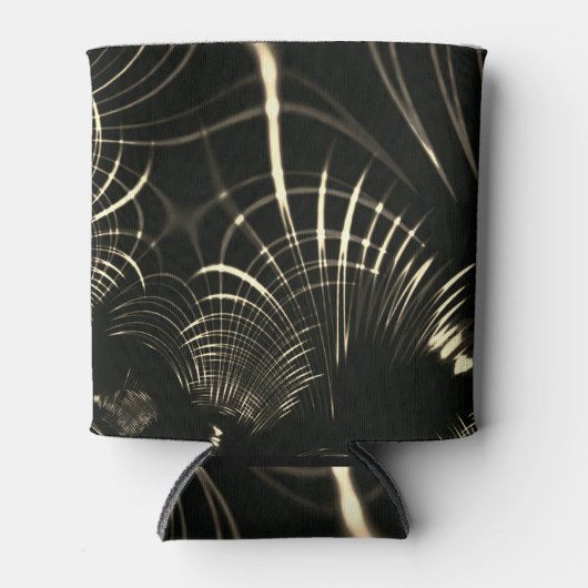 明るいカーキと暗い背景のシャープなカーブ 缶クーラー (正面)