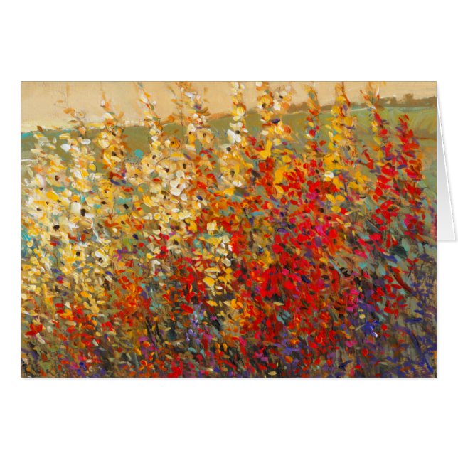 明るいガーデンウィルドフラワーの春壁画 (正面横)