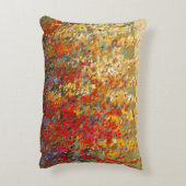 明るいガーデンウィルドフラワーの春壁画 アクセントクッション (裏面(縦))