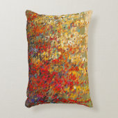 明るいガーデンウィルドフラワーの春壁画 アクセントクッション (正面(垂直))