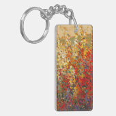 明るいガーデンウィルドフラワーの春壁画 キーホルダー (正面左)
