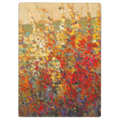 明るいガーデンウィルドフラワーの春壁画 クリップボード (裏面)